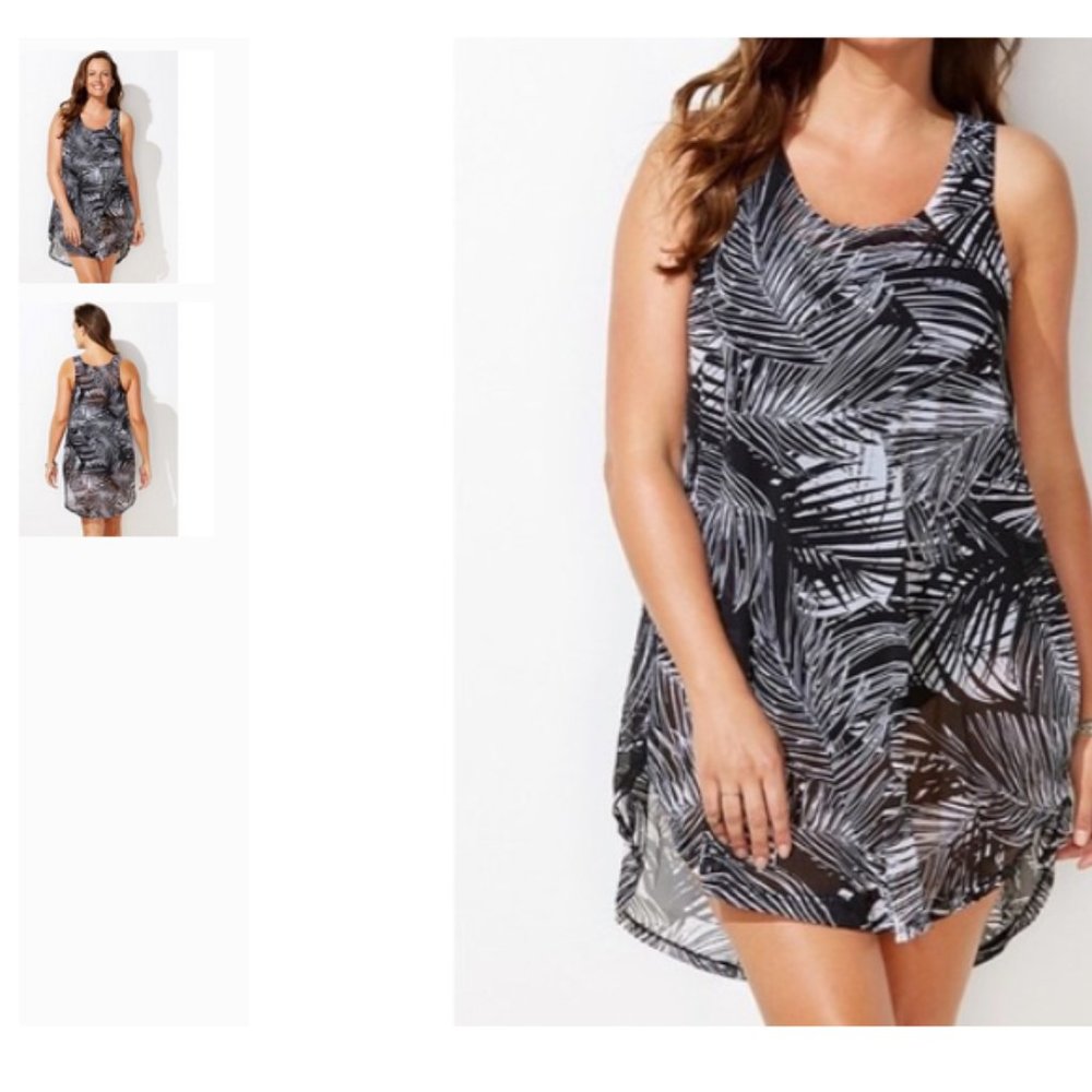Swimsuits For All Quincy Mesh Coverup High Low Hem